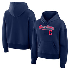 Cleveland Guardians Women's Lockup Legacy Fleece Hoodie - Navy