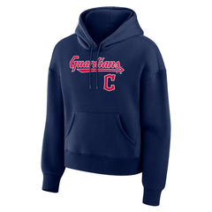 Cleveland Guardians Women's Lockup Legacy Fleece Hoodie - Navy