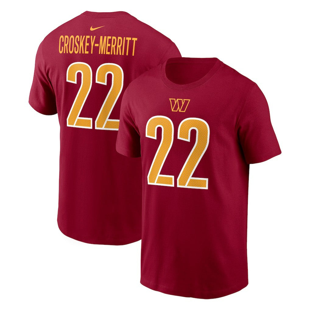 Jacory Croskey-Merritt Washington Commanders Player Name & Number T-Shirt - Burgundy | Nike on sale
