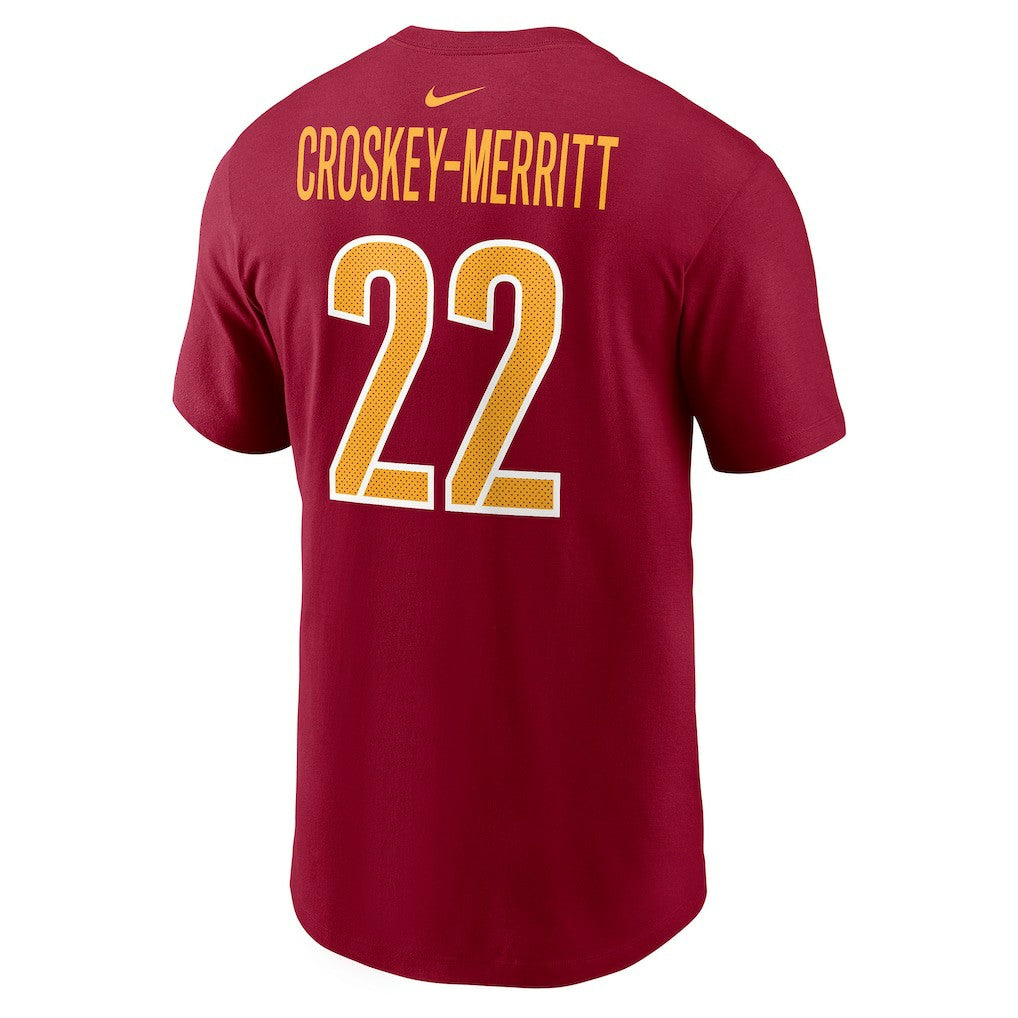 Jacory Croskey-Merritt Washington Commanders Player Name & Number T-Shirt - Burgundy | Nike on sale