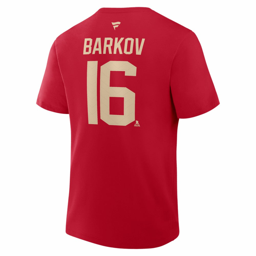 Aleksander Barkov Florida Panthers Fanatics 2026 NHL Winter Classic Authentic Stack Name & Number T-Shirt Red