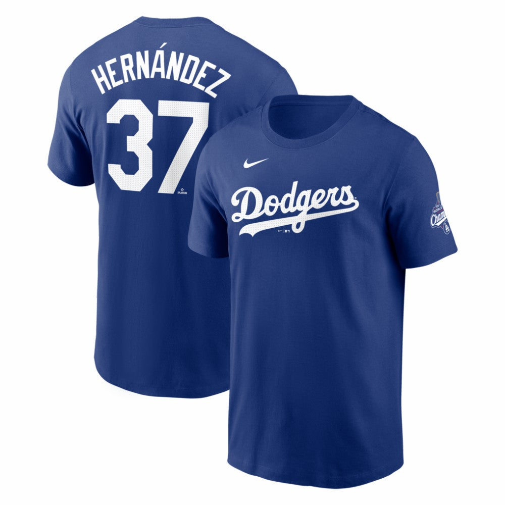 Teoscar Hernández Los Angeles Dodgers 2025 World Series Champions Name & Number T-Shirt - Royal | Nike