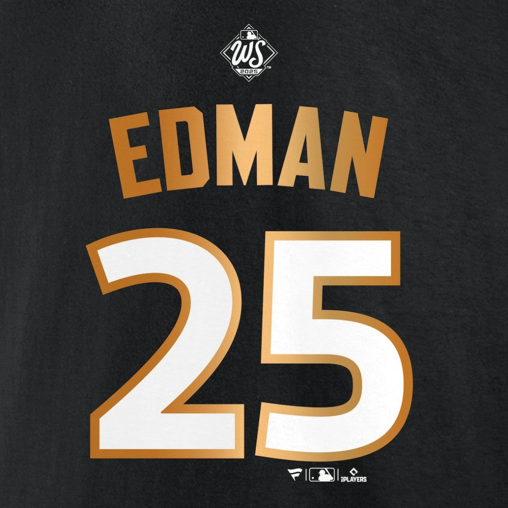 Tommy Edman Los Angeles Dodgers 2025 World Series Champions Name & Number T-Shirt - Black