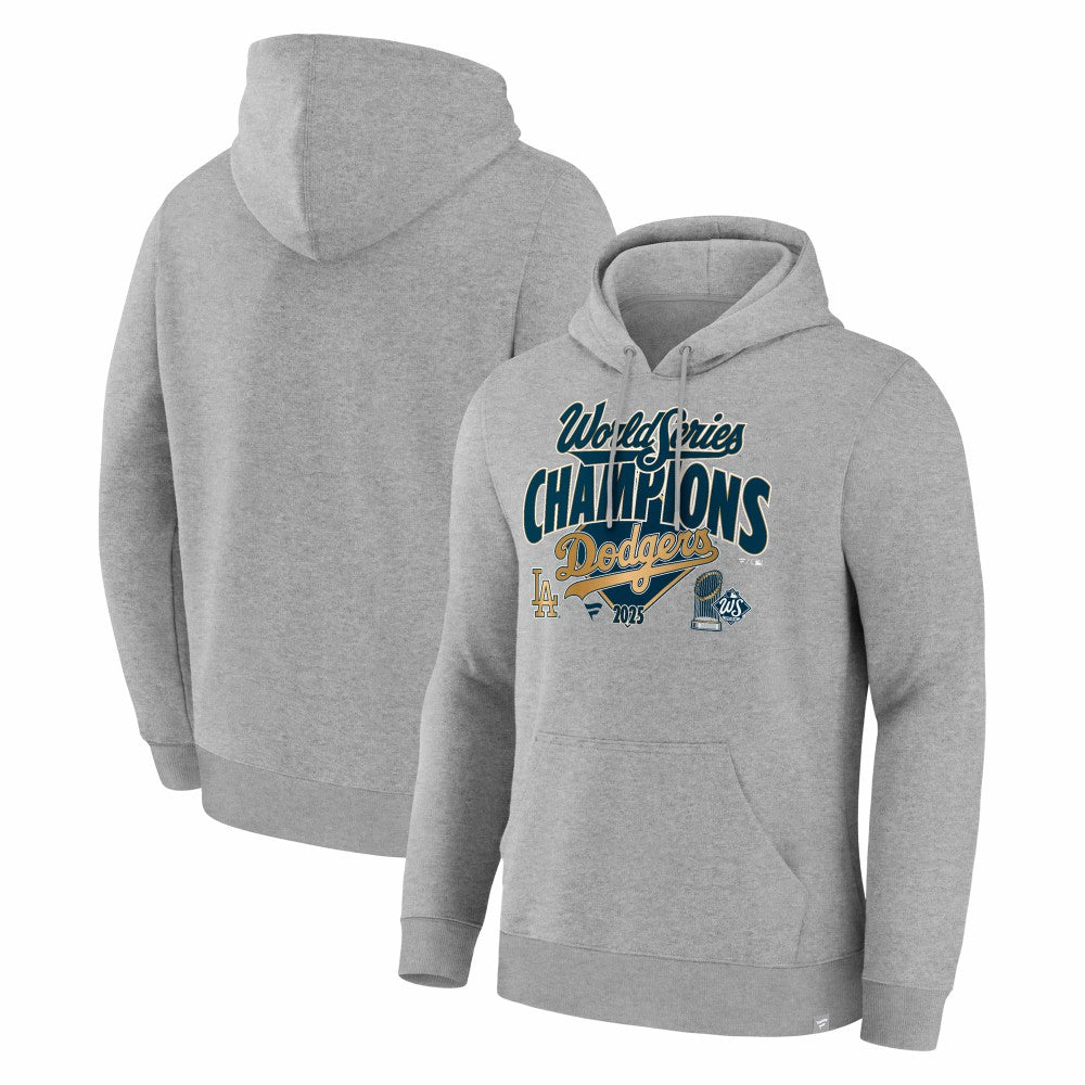 Los Angeles Dodgers 2025 World Series Champions Locker Room Hoodie - Steel