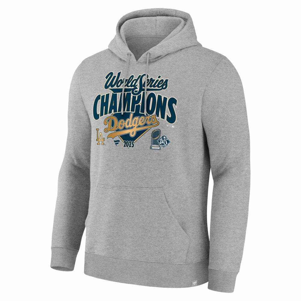 Los Angeles Dodgers 2025 World Series Champions Locker Room Hoodie - Steel