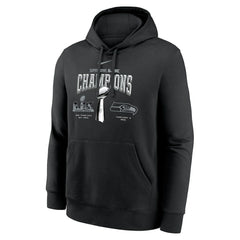 Seattle Seahawks Super Bowl LX Champions Locker Room Trophy Collection Fleece Hoodie - Black | Nike discount
