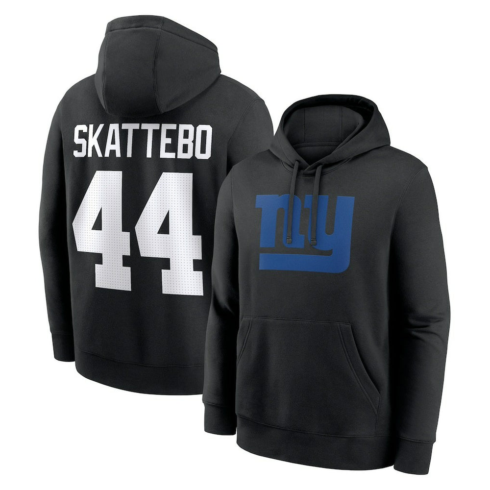 Cam Skattebo New York Giants Player Name & Number Fleece Hoodie - Black | Nike for sale