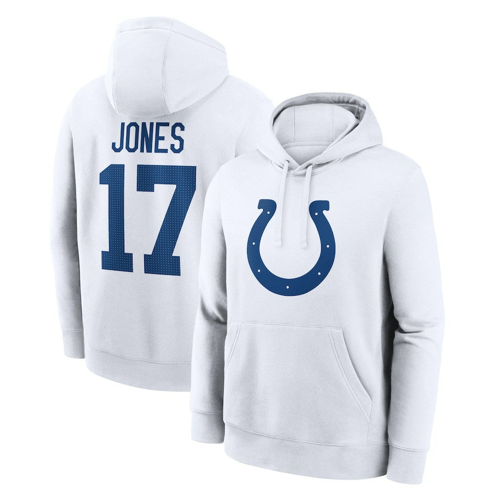 Daniel Jones Indianapolis Colts Player Name & Number Fleece Hoodie - White | Nike outlet