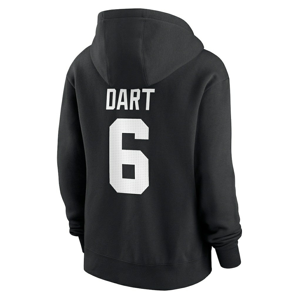 Jaxson Dart New York Giants Women's Player Name & Number Fleece Hoodie - Black | Nike outlet