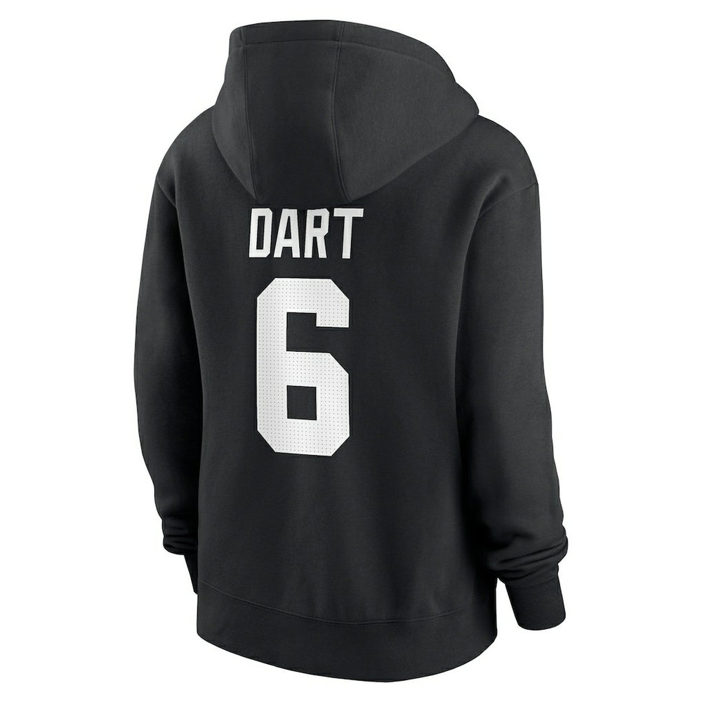 Jaxson Dart New York Giants Women's Player Name & Number Fleece Hoodie - Black | Nike outlet