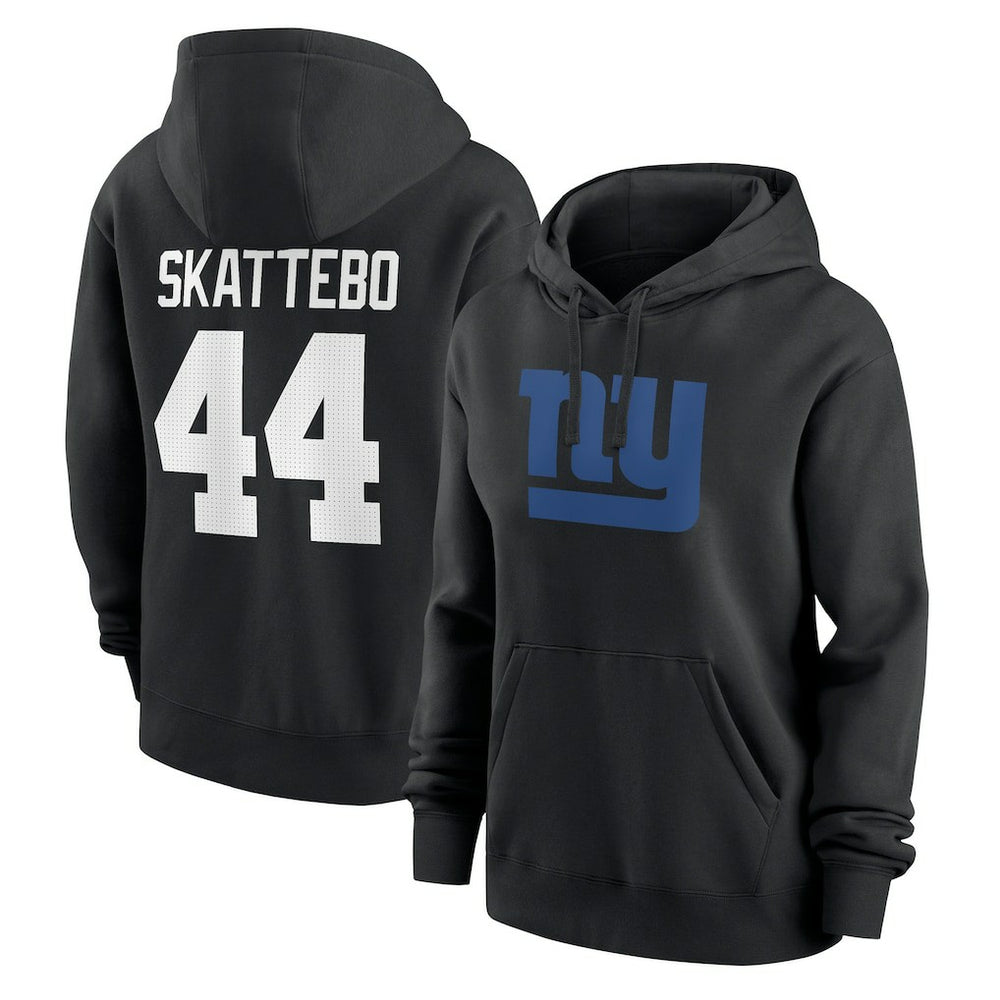 Cam Skattebo New York Giants Women's Player Name & Number Fleece Hoodie - Black | Nike for sale