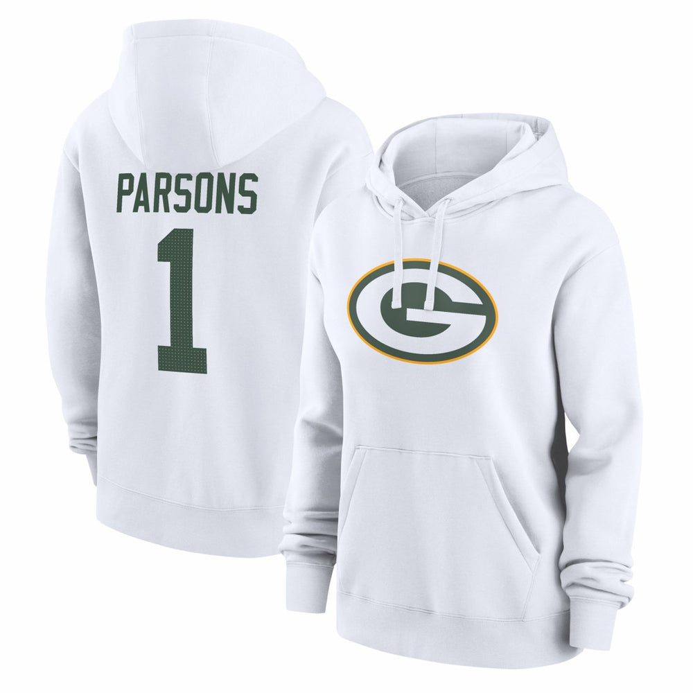Micah Parsons Green Bay Packers Women's Player Name & Number Fleece Hoodie - White | Nike discount