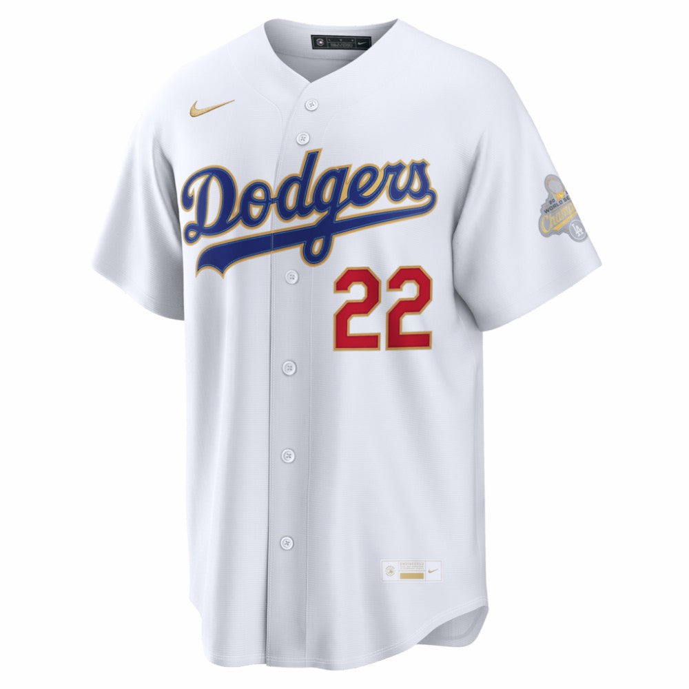 Clayton Kershaw Los Angeles Dodgers 2026 Gold Collection Stadium Jersey - White | Nike
