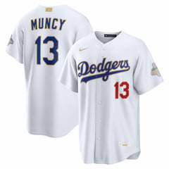 Max Muncy Los Angeles Dodgers 2026 Gold Collection Stadium Jersey - White | Nike
