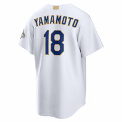 Yoshinobu Yamamoto Los Angeles Dodgers 2026 Gold Collection Stadium Jersey - White | Nike