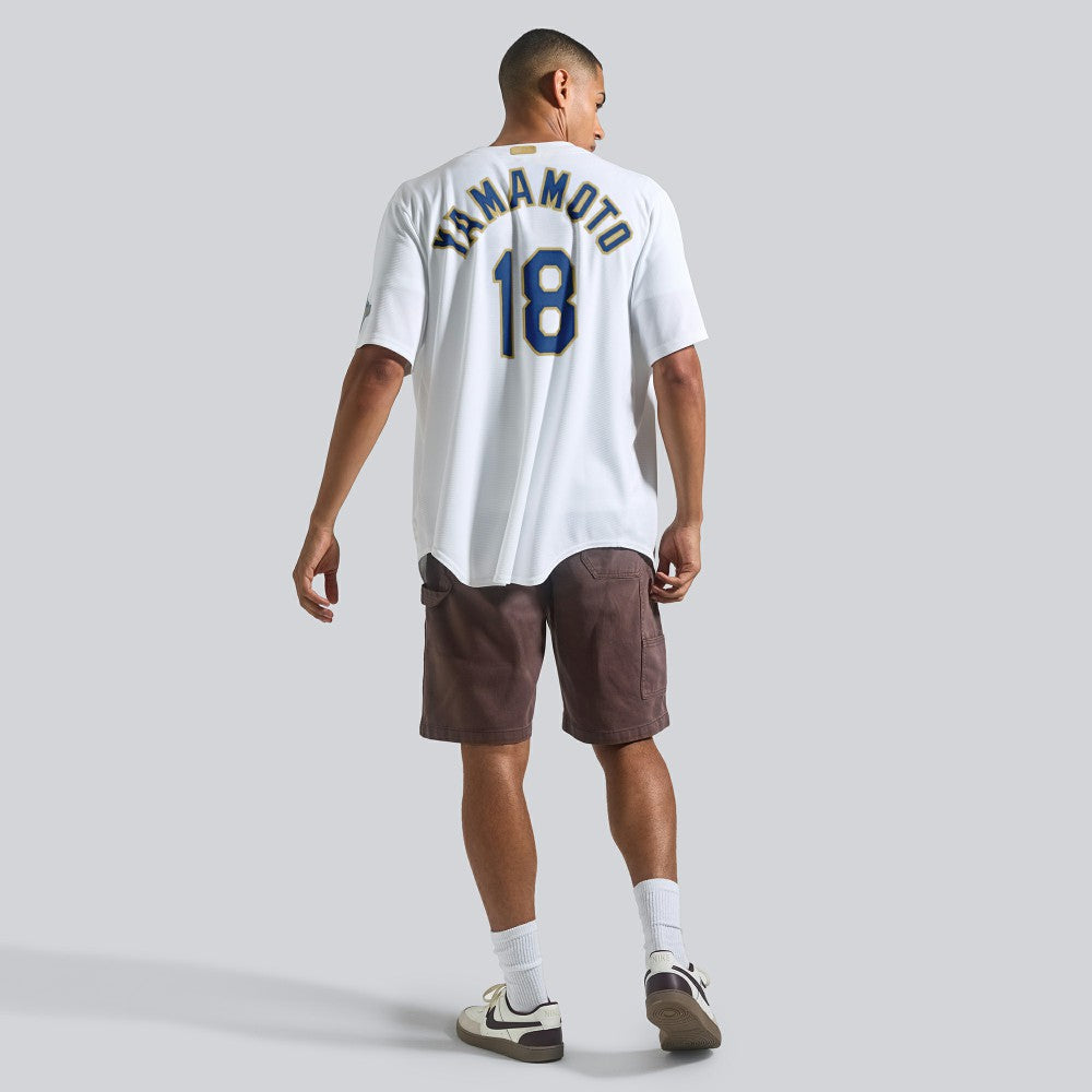 Yoshinobu Yamamoto Los Angeles Dodgers 2026 Gold Collection Stadium Jersey - White | Nike