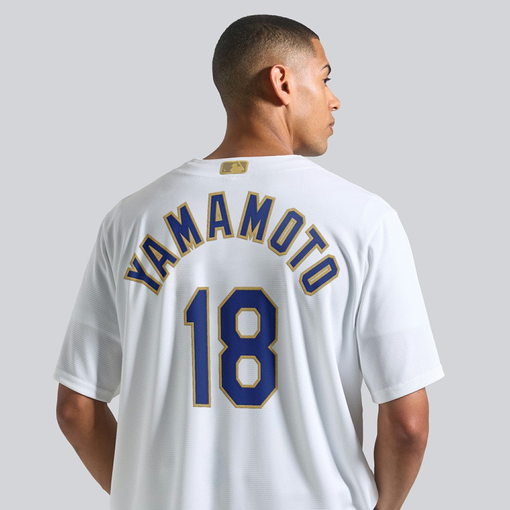 Yoshinobu Yamamoto Los Angeles Dodgers 2026 Gold Collection Stadium Jersey - White | Nike