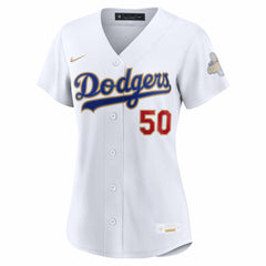 Mookie Betts Los Angeles Dodgers Women's 2026 Gold Collection Stadium Jersey - White | Nike