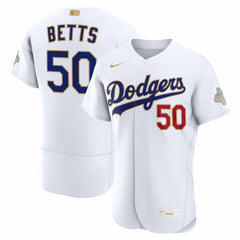 Mookie Betts Los Angeles Dodgers 2026 Gold Collection Authentic Jersey - White | Nike