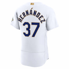 Teoscar Hernández Los Angeles Dodgers 2026 Gold Collection Authentic Jersey - White | Nike