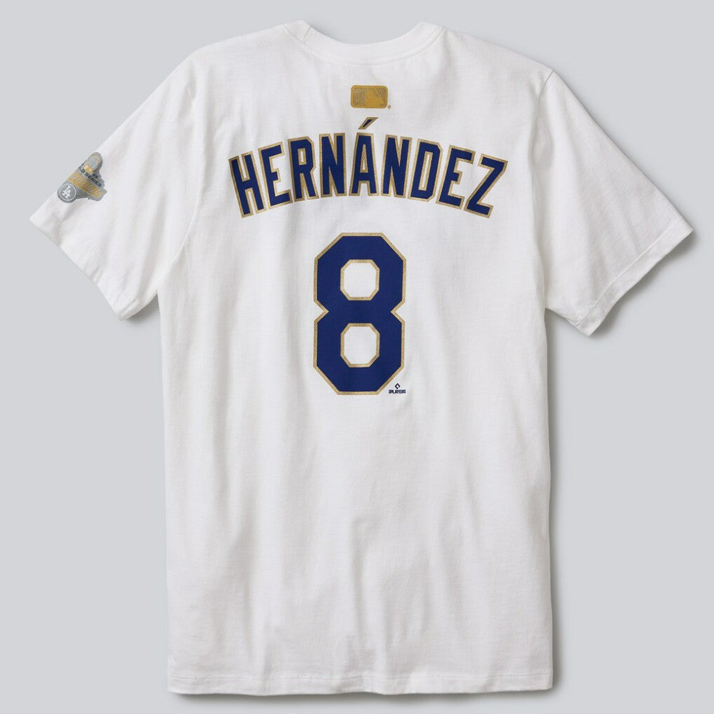 Enrique Hernández Los Angeles Dodgers 2026 Gold Collection Name & Number T-Shirt - White | Nike