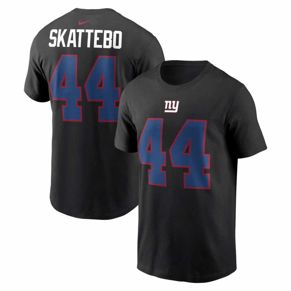 Cam Skattebo New York Giants Name & Number T-Shirt - Black | Nike for sale