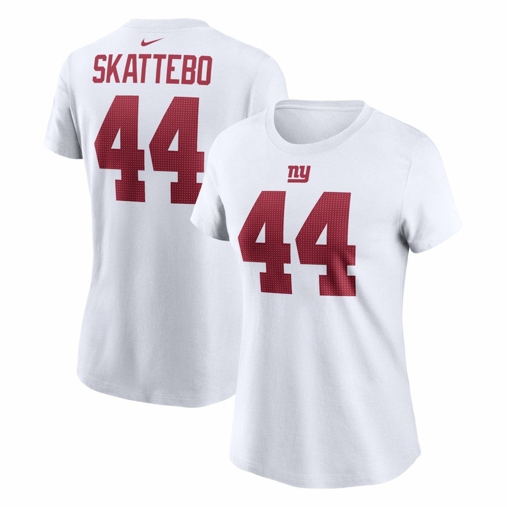 Cam Skattebo New York Giants Women's Name & Number T-Shirt - White | Nike outlet
