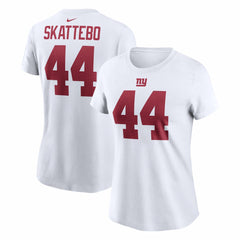 Cam Skattebo New York Giants Women's Name & Number T-Shirt - White | Nike outlet