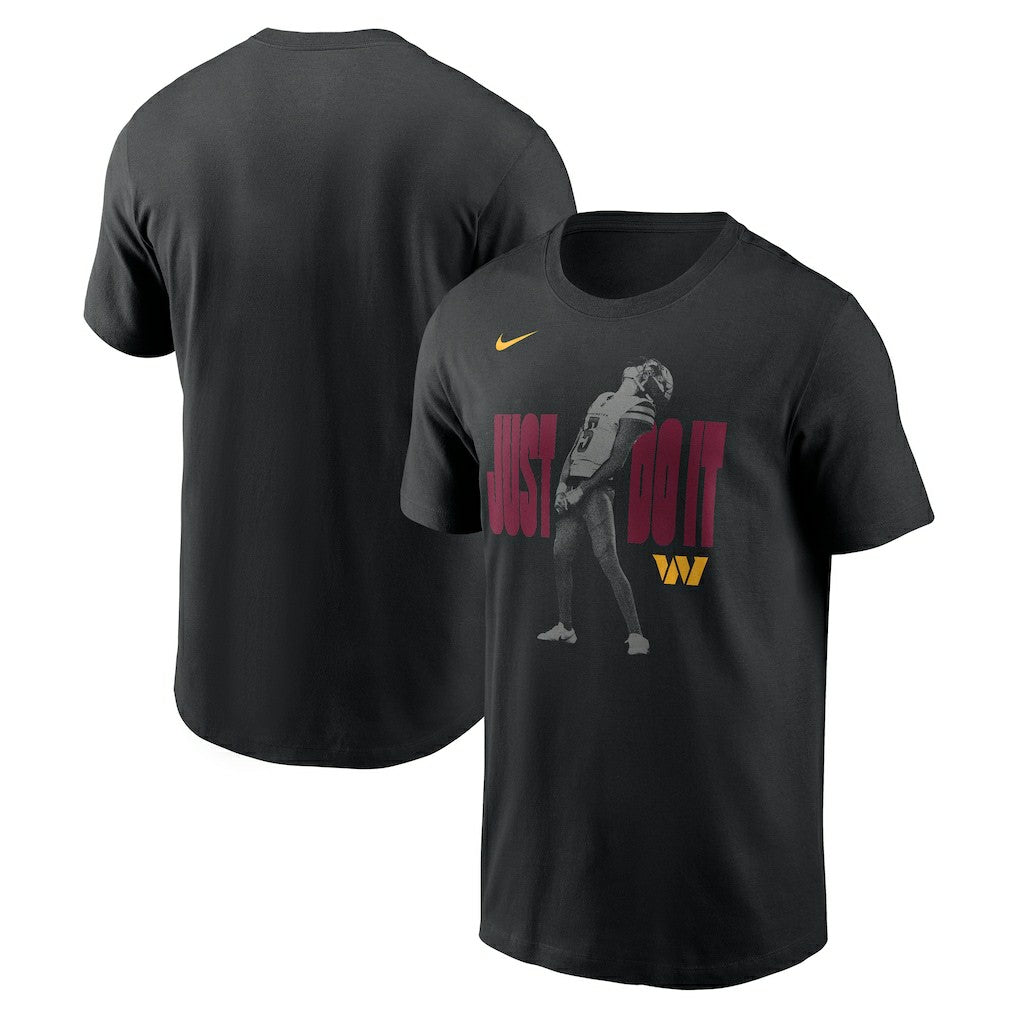 Jayden Daniels Washington Commanders Just Do It T-Shirt - Black | Nike online