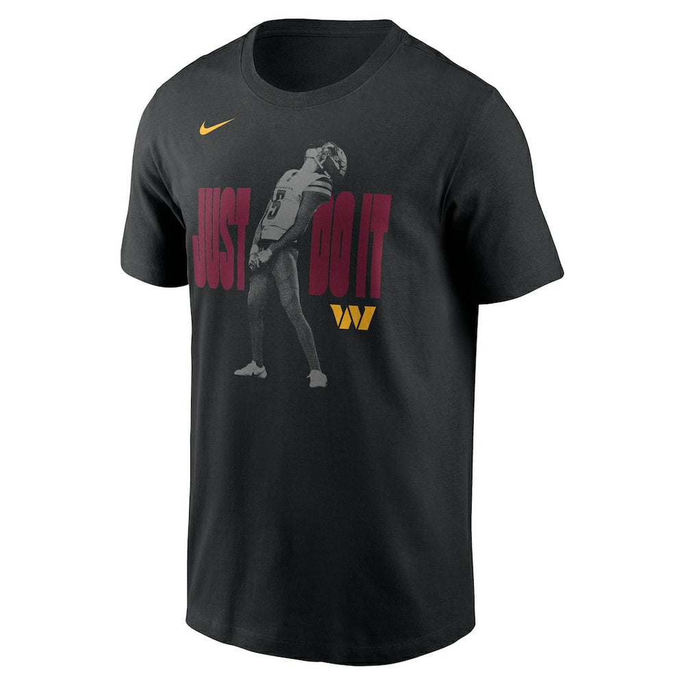Jayden Daniels Washington Commanders Just Do It T-Shirt - Black | Nike online