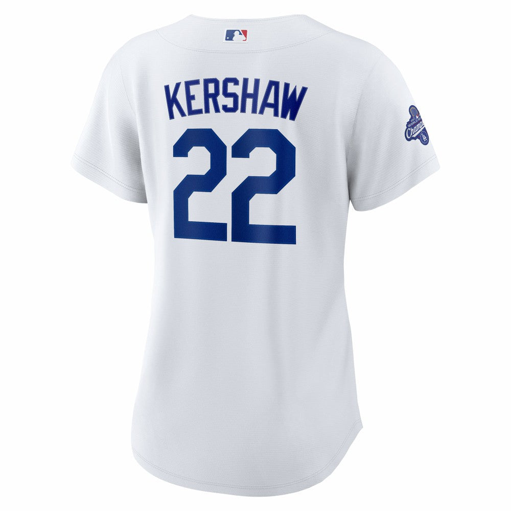 Clayton Kershaw Los Angeles Dodgers Women's Home 2025 World Series Champions Replica Jersey - White | Nike
