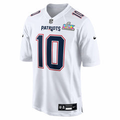 Drake Maye New England Patriots Super Bowl LX Patch Tundra Fashion Game Jersey - White | Nike outlet