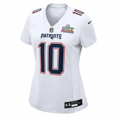 Drake Maye New England Patriots Women's Super Bowl LX Patch Tundra Fashion Game Jersey - White | Nike outlet