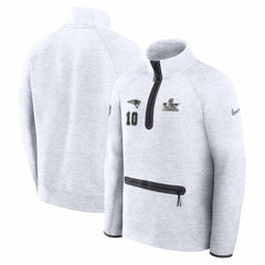 Drake Maye New England Patriots Super Bowl LX Opening Night Tech Fleece Half-Zip Sweatshirt - Gray | Nike on sale