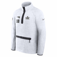 Drake Maye New England Patriots Super Bowl LX Opening Night Tech Fleece Half-Zip Sweatshirt - Gray | Nike on sale