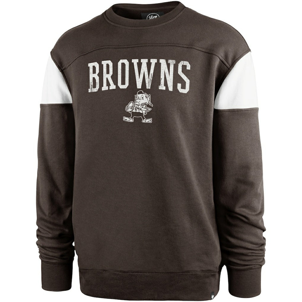 Cleveland Browns '47 Groundbreaker Onset Pullover Sweatshirt - Brown discount