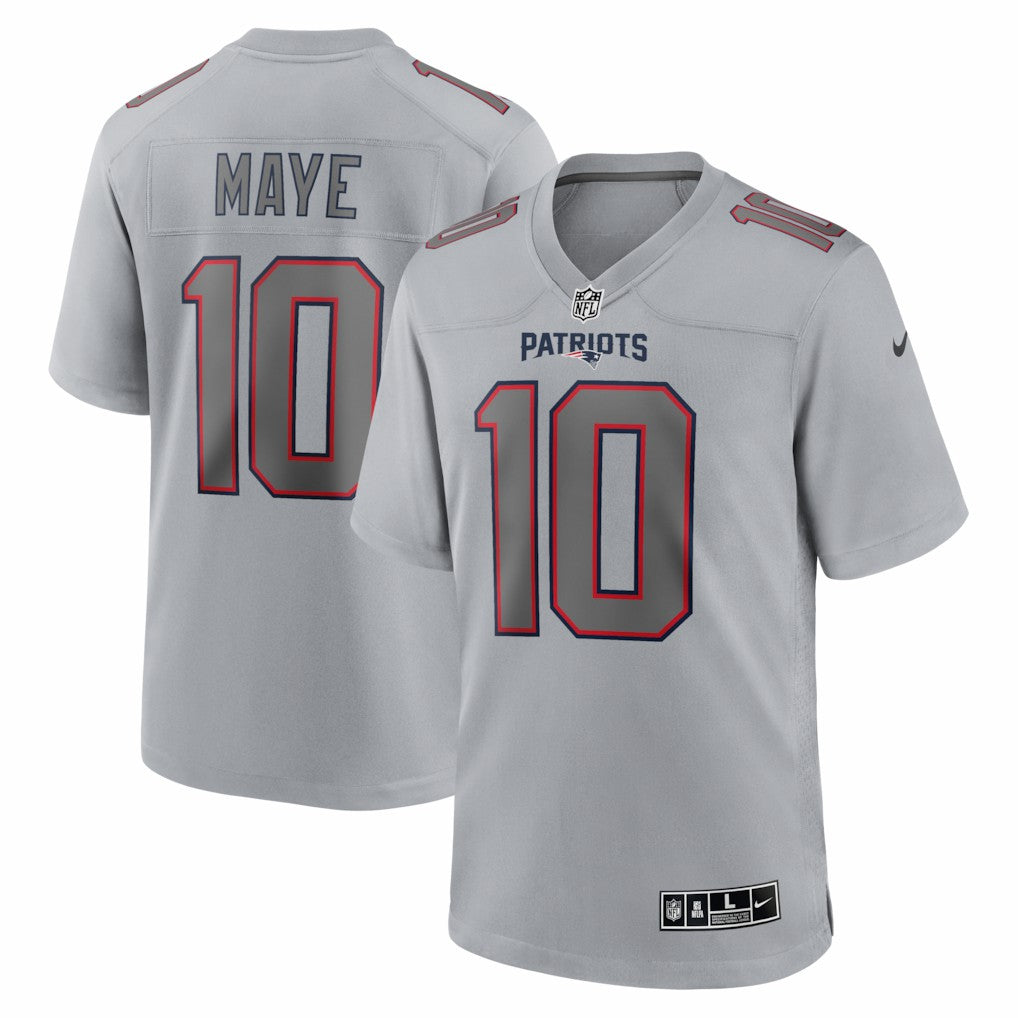 Drake Maye New England Patriots Atmosphere Fashion Game Jersey - Gray | Nike online