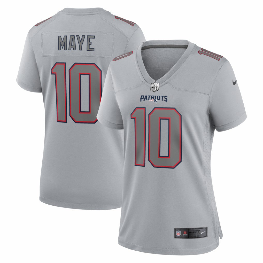 Drake Maye New England Patriots Women's Fashion Atmosphere Fashion Game Jersey - Gray | Nike online