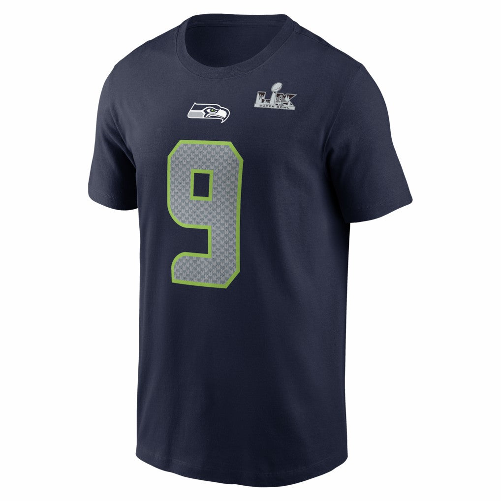 Kenneth Walker III Seattle Seahawks Super Bowl LX Patch Name & Number T-Shirt - College Navy | Nike sale