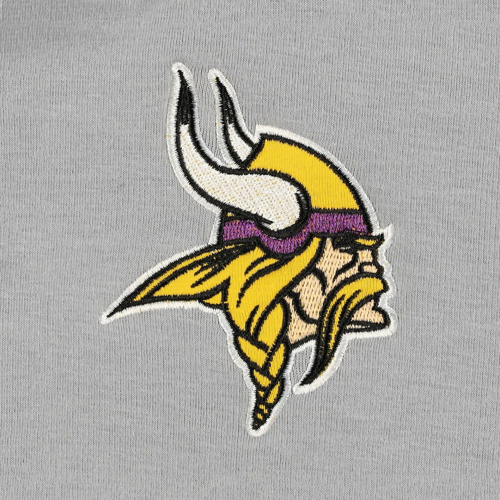 Minnesota Vikings The Wild Collective Women's Faux Fur Lined Tri-Blend Full-Zip Hoodie - Gray cheap
