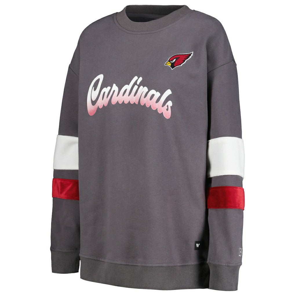 Arizona Cardinals The Wild Collective Women's Fleece Pullover Sweatshirt - Charcoal outlet