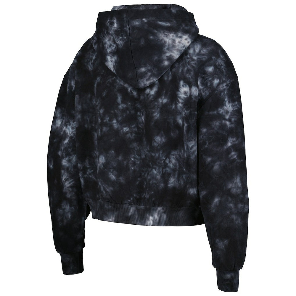 Las Vegas Raiders The Wild Collective Women's Tie-Dye Cropped Pullover Hoodie - Black online