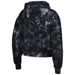 Las Vegas Raiders The Wild Collective Women's Tie-Dye Cropped Pullover Hoodie - Black online