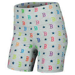 Boston Red Sox Terez Women's TLC Rainbow Shorts - Gray