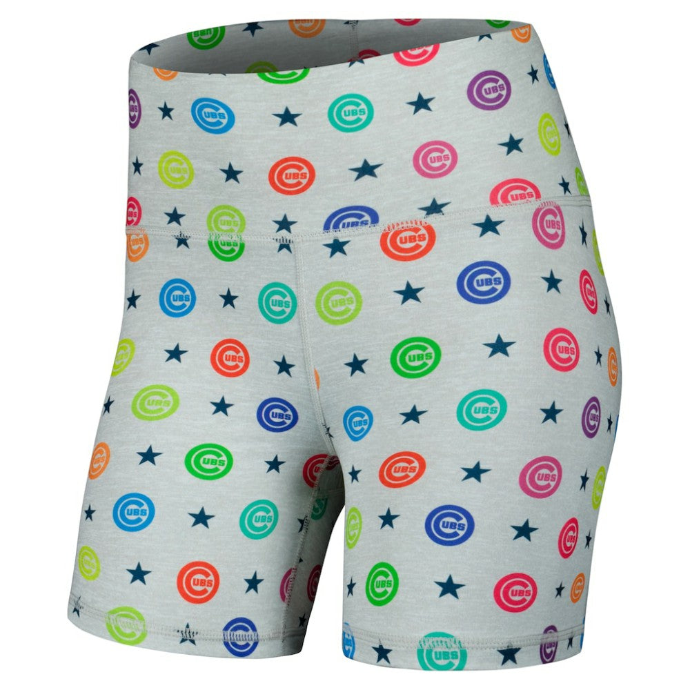 Chicago Cubs Terez Women's TLC Rainbow Shorts - Gray