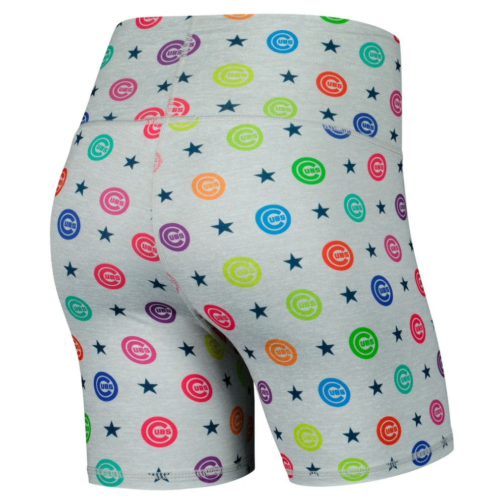 Chicago Cubs Terez Women's TLC Rainbow Shorts - Gray