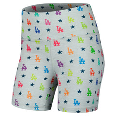 Los Angeles Dodgers Terez Women's TLC Rainbow Shorts - Gray
