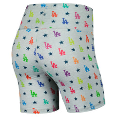 Los Angeles Dodgers Terez Women's TLC Rainbow Shorts - Gray