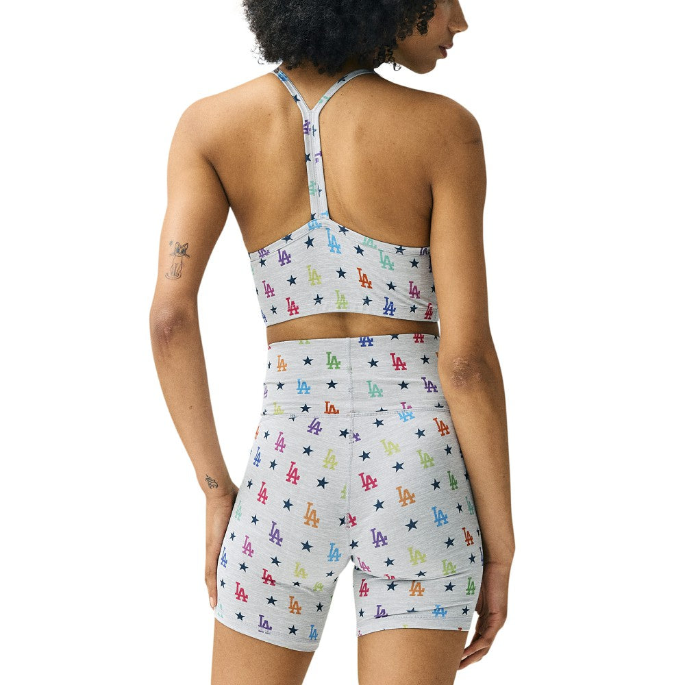 Los Angeles Dodgers Terez Women's TLC Rainbow Shorts - Gray