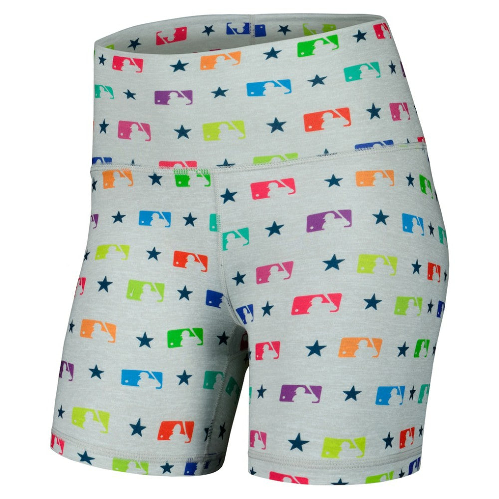 MLB Merchandise Terez Women's TLC Rainbow Shorts - Gray